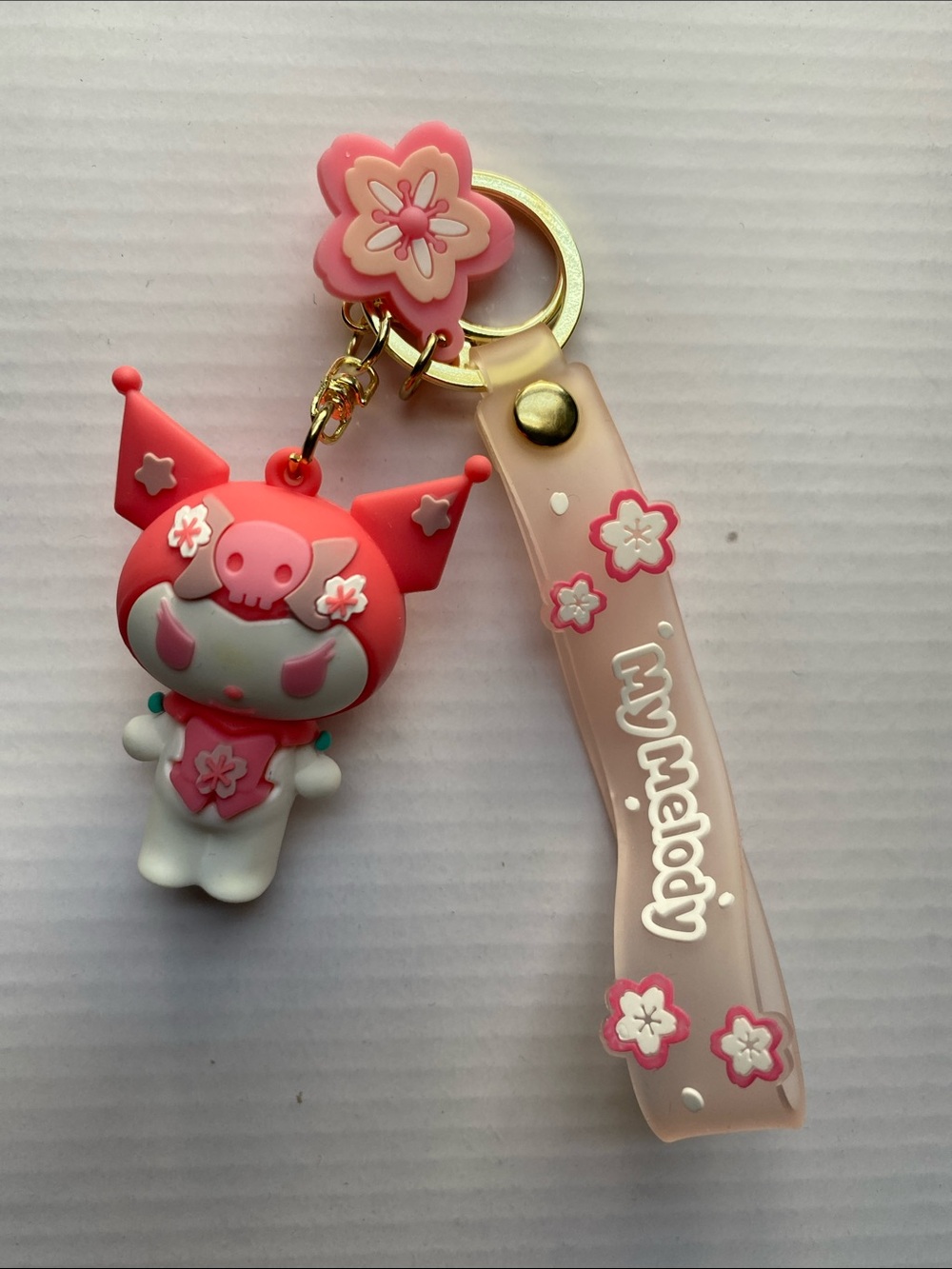 Sanrio My Melody Pink & White Cherry Blossom Keychain